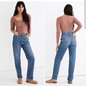 Madewell Baggy Straight Jeans in Westmont Wash 25